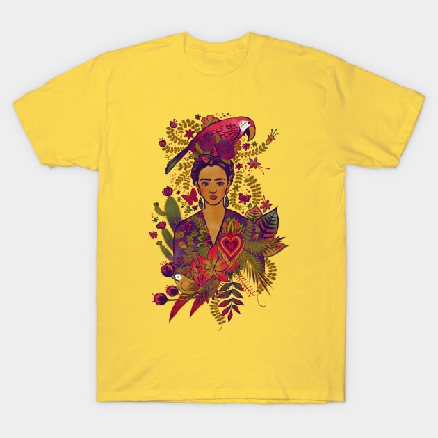 Frida T-Shirt by akaneyabushita